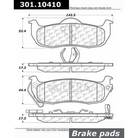Centric Parts Centric Premium Ceramic, 301.10410 301.10410